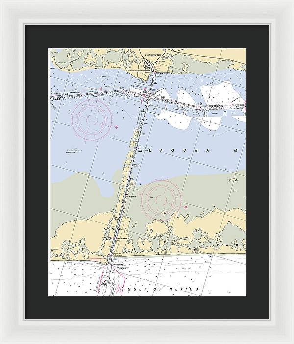 Port Mansfield-texas Nautical Chart - Framed Print