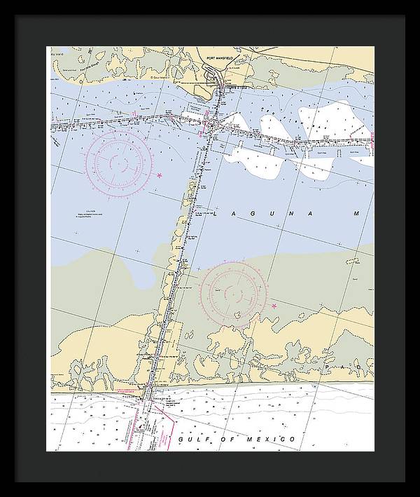 Port Mansfield-texas Nautical Chart - Framed Print