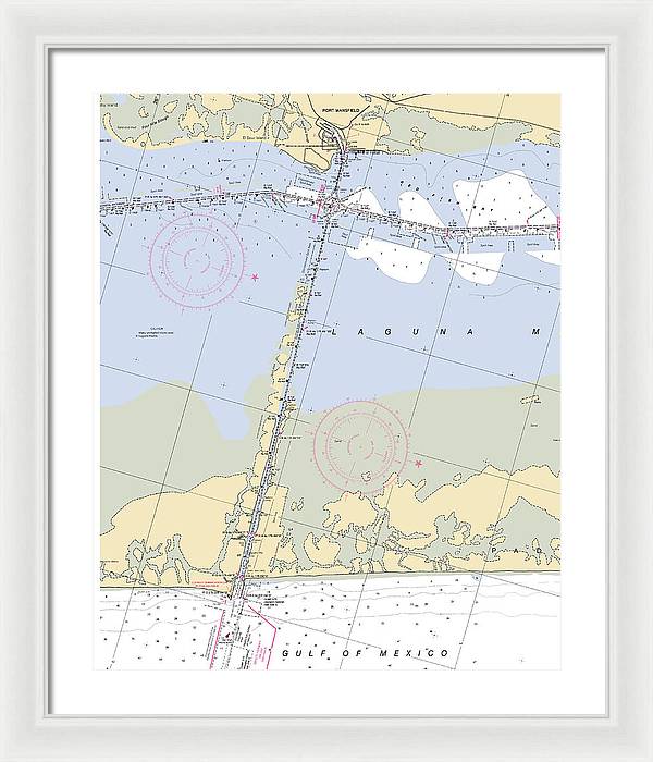 Port Mansfield-texas Nautical Chart - Framed Print