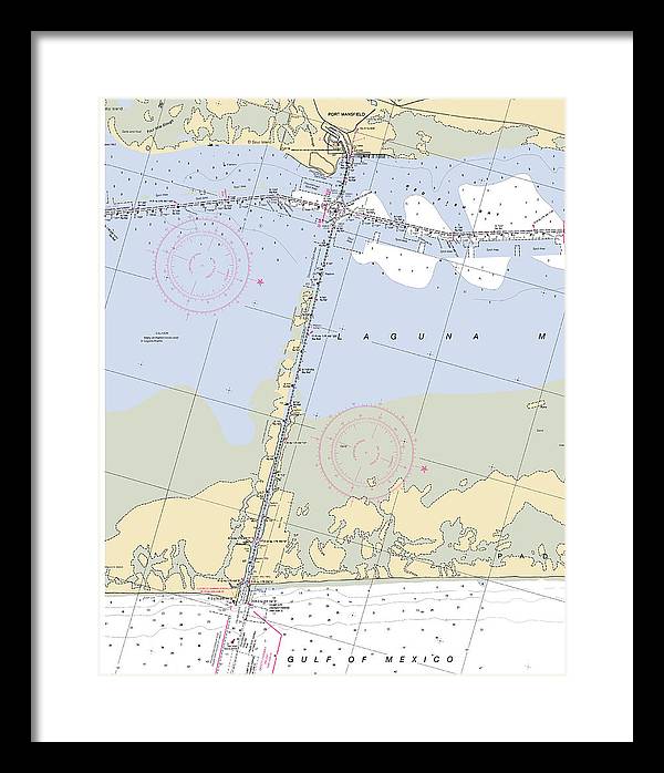 Port Mansfield-texas Nautical Chart - Framed Print