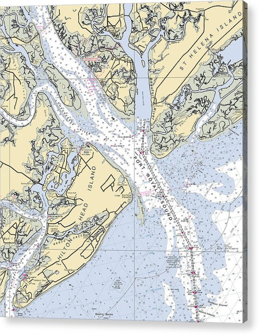 Port Royal Sound-South Carolina Nautical Chart  Acrylic Print