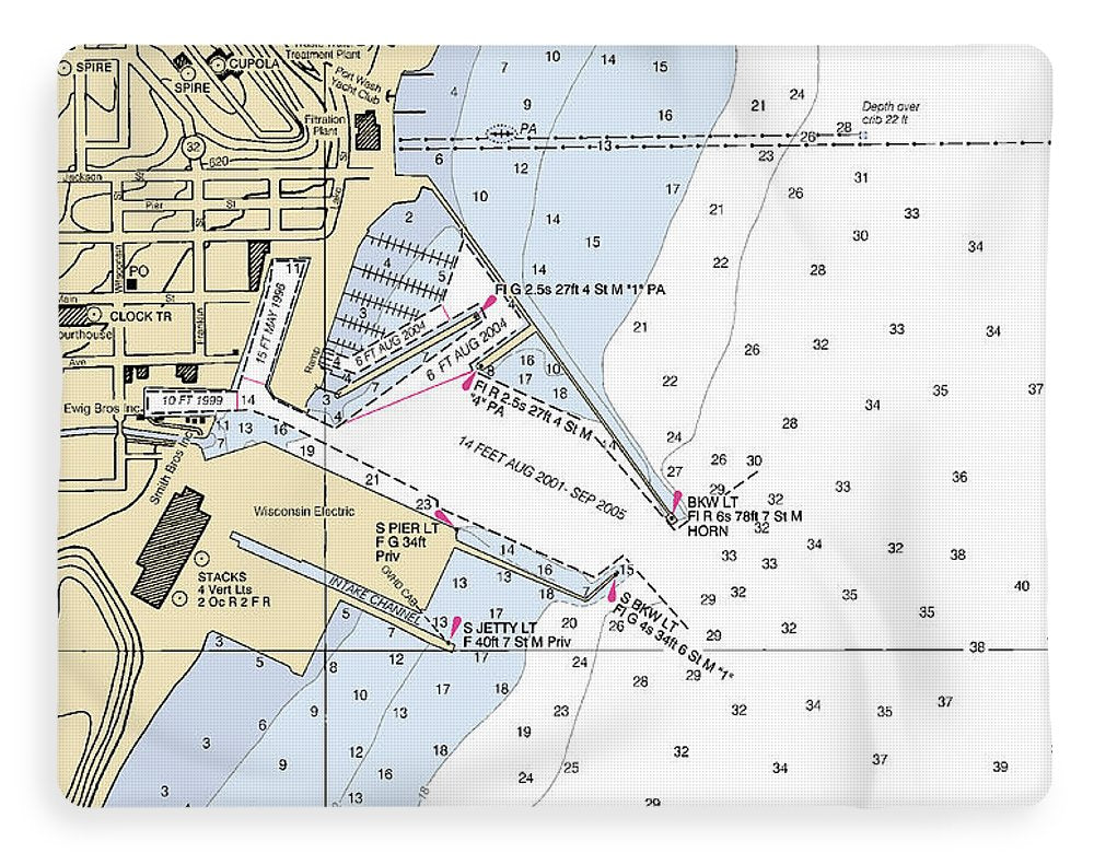 Port Washington-lake Michigan Nautical Chart - Blanket