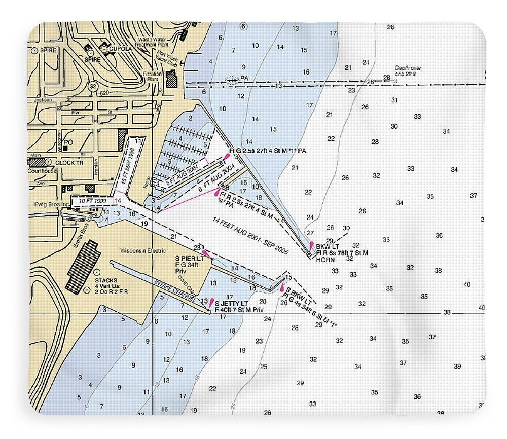 Port Washington-lake Michigan Nautical Chart - Blanket