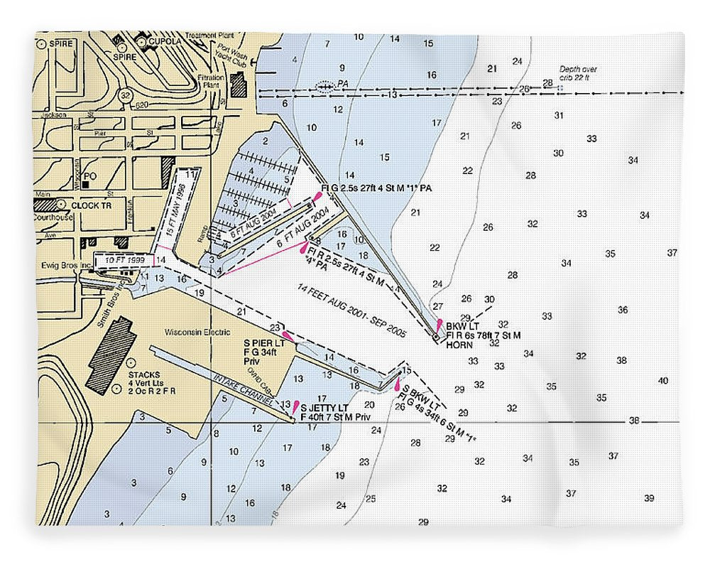 Port Washington-lake Michigan Nautical Chart - Blanket