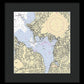 Port Washington-New York Nautical Chart - Framed Print  11" x 12"  Framed Nautical Chart Print by SeaKoast.