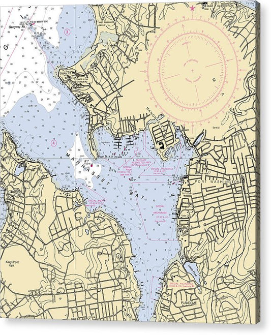 Port Washington-New York Nautical Chart  Acrylic Print
