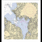 Port Washington-New York Nautical Chart - Framed Print  22" x 24"  Framed Nautical Chart Print by SeaKoast.