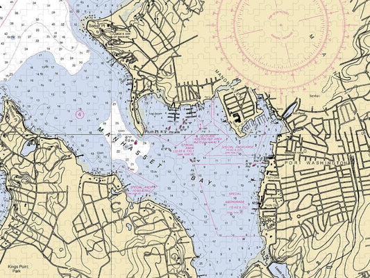 Port Washington New York Nautical Chart Puzzle