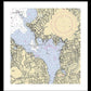 Port Washington-New York Nautical Chart - Framed Print  18.5" x 20"  Framed Nautical Chart Print by SeaKoast.