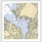 Port Washington-New York Nautical Chart - Framed Print  34" x 36"  Framed Nautical Chart Print by SeaKoast.