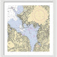 Port Washington-New York Nautical Chart - Framed Print  22" x 24"  Framed Nautical Chart Print by SeaKoast.