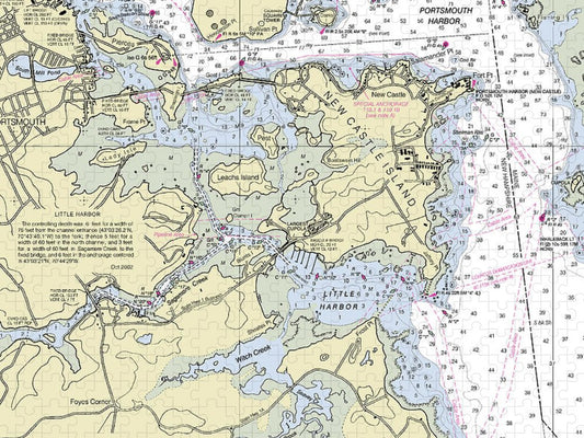 Portsmouth Harbor New Hampshire Nautical Chart Puzzle