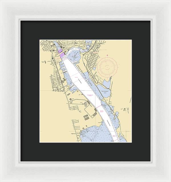 Providence Harbor-rhode Island Nautical Chart - Framed Print