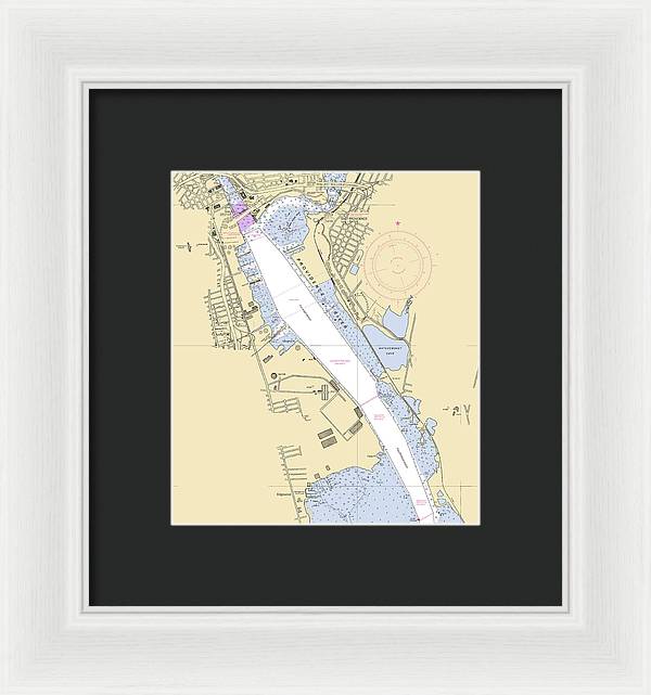 Providence Harbor-rhode Island Nautical Chart - Framed Print