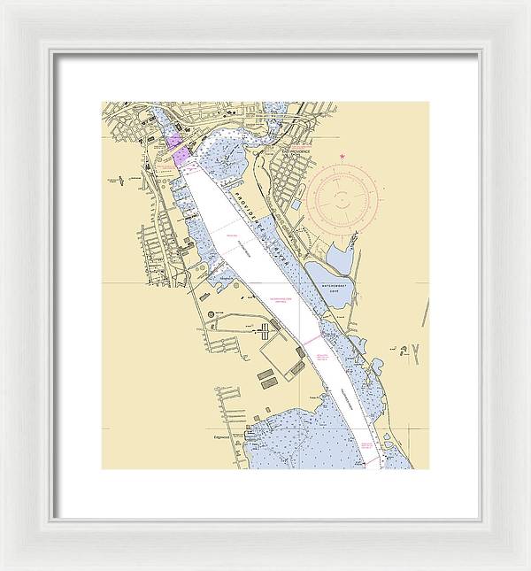 Providence Harbor-rhode Island Nautical Chart - Framed Print