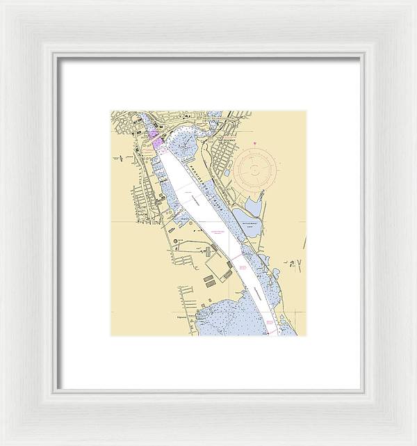 Providence Harbor-rhode Island Nautical Chart - Framed Print