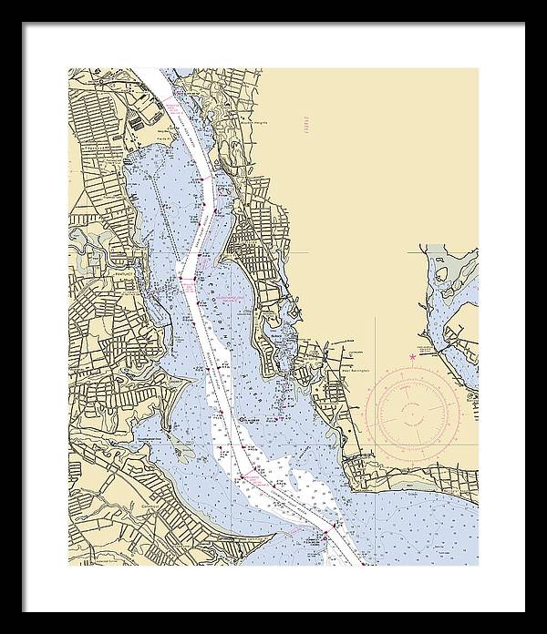 Providence River-rhode Island Nautical Chart - Framed Print