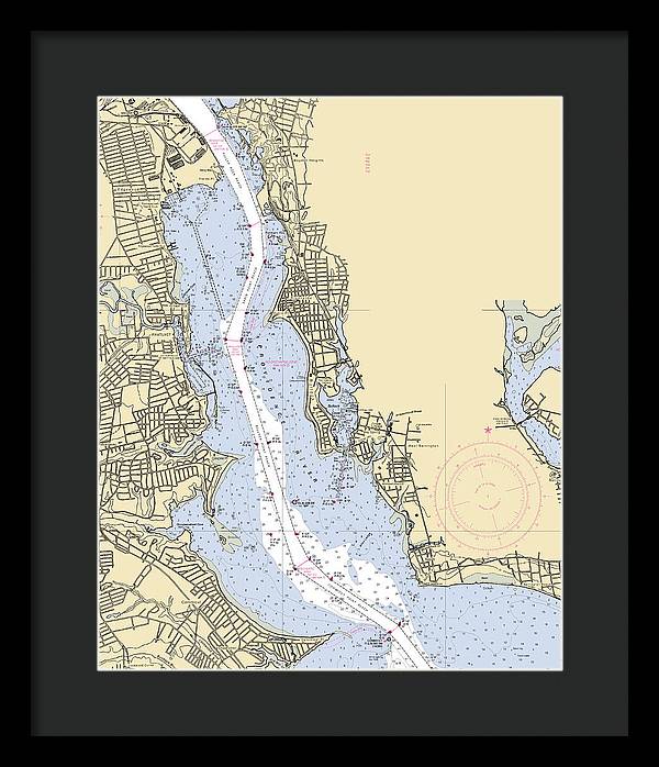 Providence River-rhode Island Nautical Chart - Framed Print