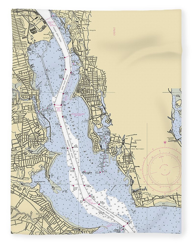 Providence River-rhode Island Nautical Chart - Blanket