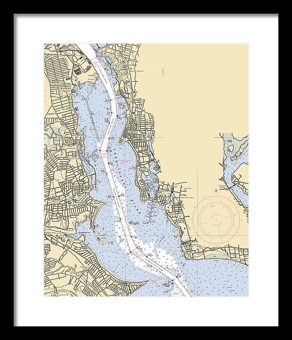 Providence River-rhode Island Nautical Chart - Framed Print