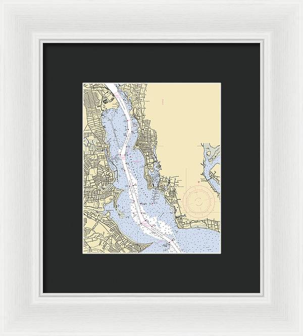 Providence River-rhode Island Nautical Chart - Framed Print