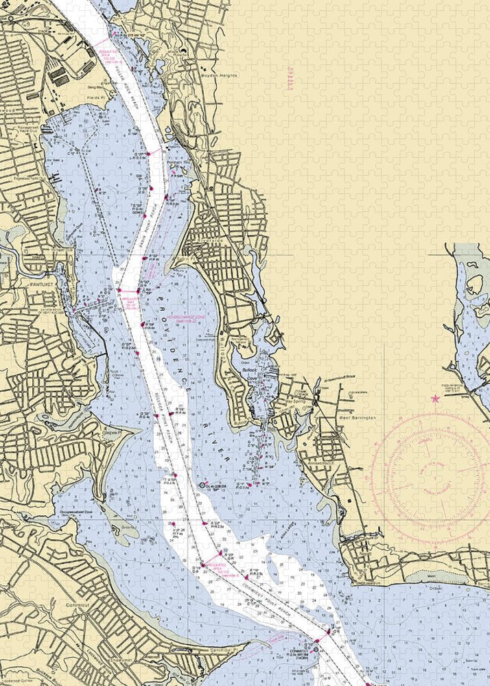 Providence River-rhode Island Nautical Chart - Puzzle