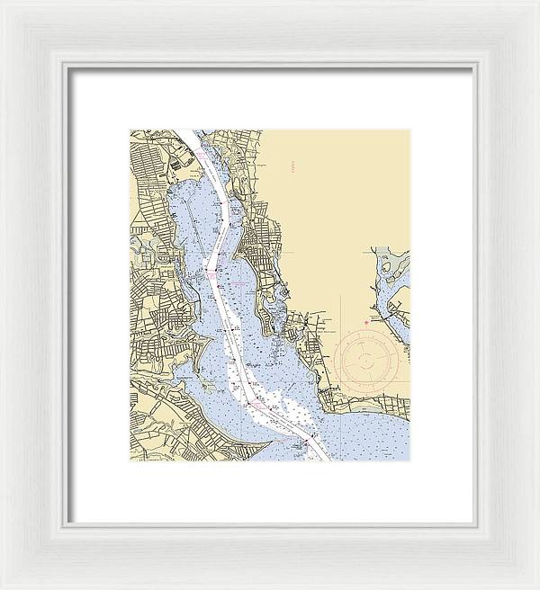 Providence River-rhode Island Nautical Chart - Framed Print