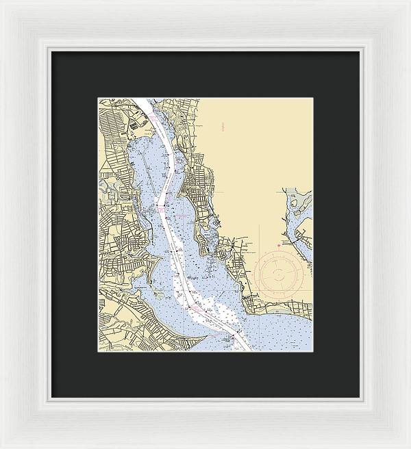 Providence River-rhode Island Nautical Chart - Framed Print