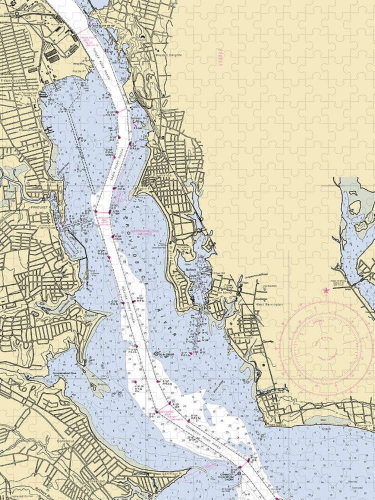 Providence River Rhode Island Nautical Chart Puzzle