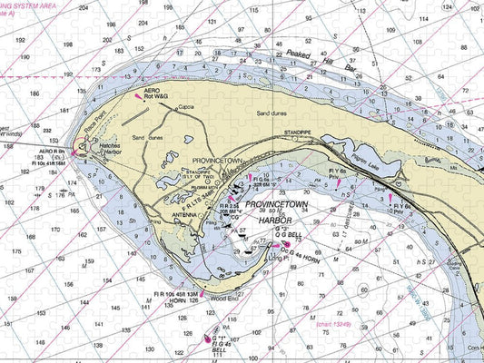 Provincetown Massachusetts Nautical Chart Puzzle