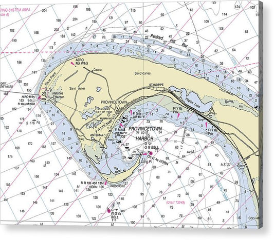 Provincetown Massachusetts Nautical Chart  Acrylic Print