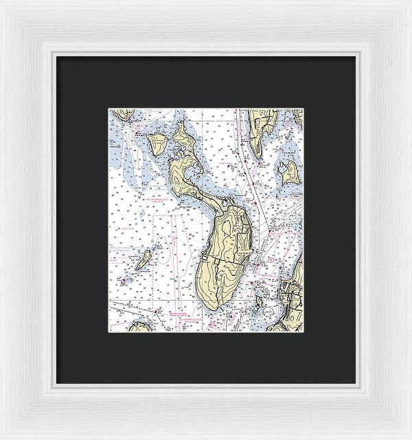 Prudence Island-rhode Island Nautical Chart - Framed Print