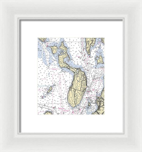 Prudence Island-rhode Island Nautical Chart - Framed Print