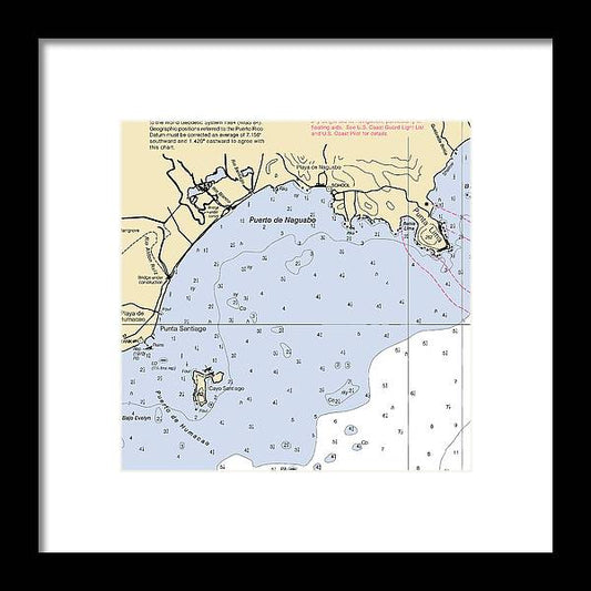 A beuatiful Framed Print of the Puerto De Naguabo-Puerto Rico Nautical Chart by SeaKoast
