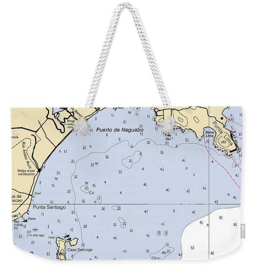 Puerto De Naguabo-puerto Rico Nautical Chart - Weekender Tote Bag