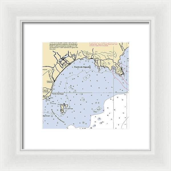 Puerto De Naguabo-puerto Rico Nautical Chart - Framed Print