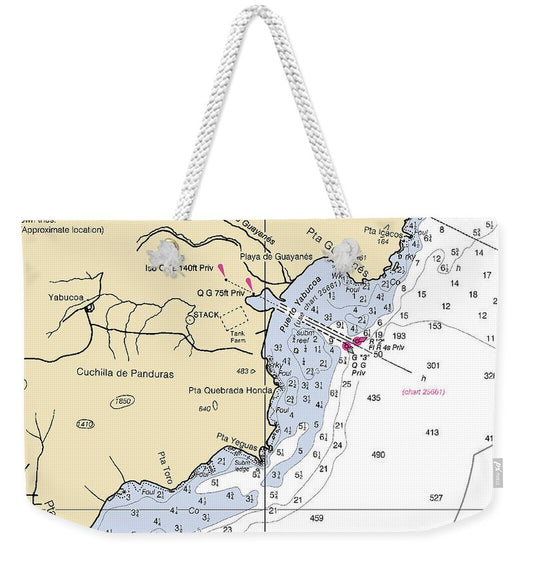 Puerto Yabucoa-puerto Rico Nautical Chart - Weekender Tote Bag