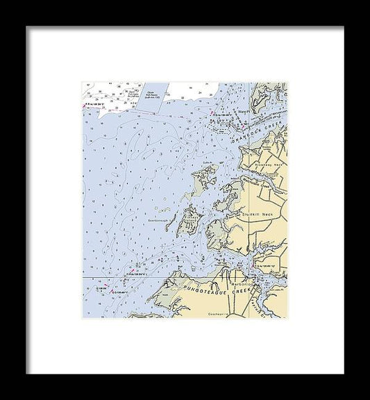 A beuatiful Framed Print of the Pungoteague Creek-Virginia Nautical Chart by SeaKoast