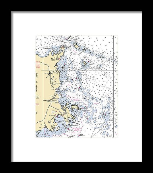 A beuatiful Framed Print of the Punta Fajardo-Puerto Rico Nautical Chart by SeaKoast