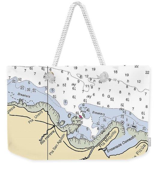 Punta Miquillo-puerto Rico Nautical Chart - Weekender Tote Bag