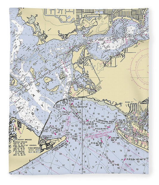 Punta Rassa  Florida Nautical Chart _V6 Blanket