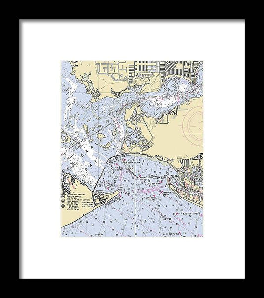 A beuatiful Framed Print of the Punta-Rassa -Florida Nautical Chart _V6 by SeaKoast