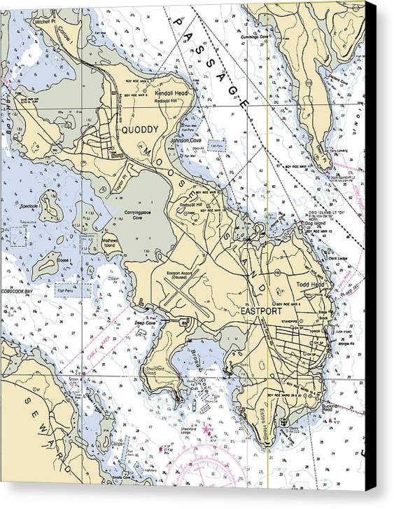 Quoddy Eastport-maine Nautical Chart - Canvas Print