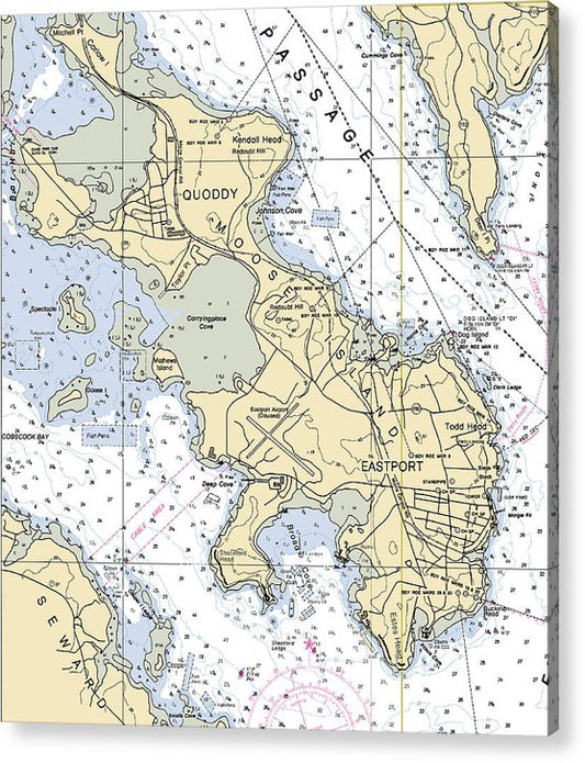 Quoddy Eastport-Maine Nautical Chart  Acrylic Print