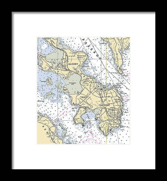 Quoddy Eastport-maine Nautical Chart - Framed Print