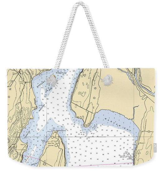Ransoms Bay-lake Champlain  Nautical Chart - Weekender Tote Bag