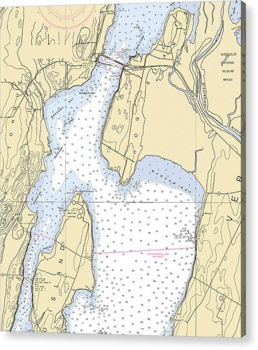 Ransoms Bay-Lake Champlain  Nautical Chart  Acrylic Print