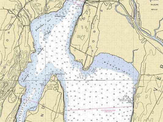 Ransoms Bay Lake Champlain  Nautical Chart Puzzle