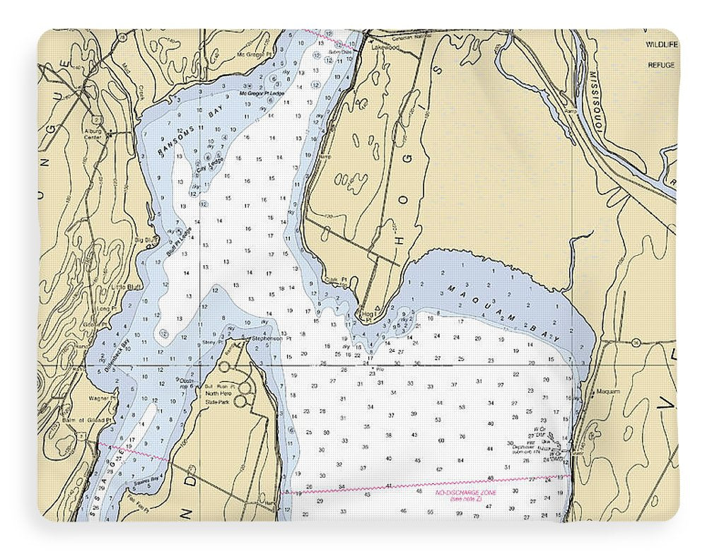 Ransoms Bay-lake Champlain  Nautical Chart - Blanket