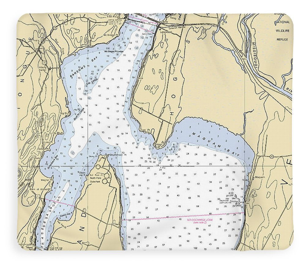 Ransoms Bay-lake Champlain  Nautical Chart - Blanket